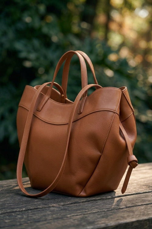 L'Élégant Cognac — Sac Cabas Maroquinerie Premium