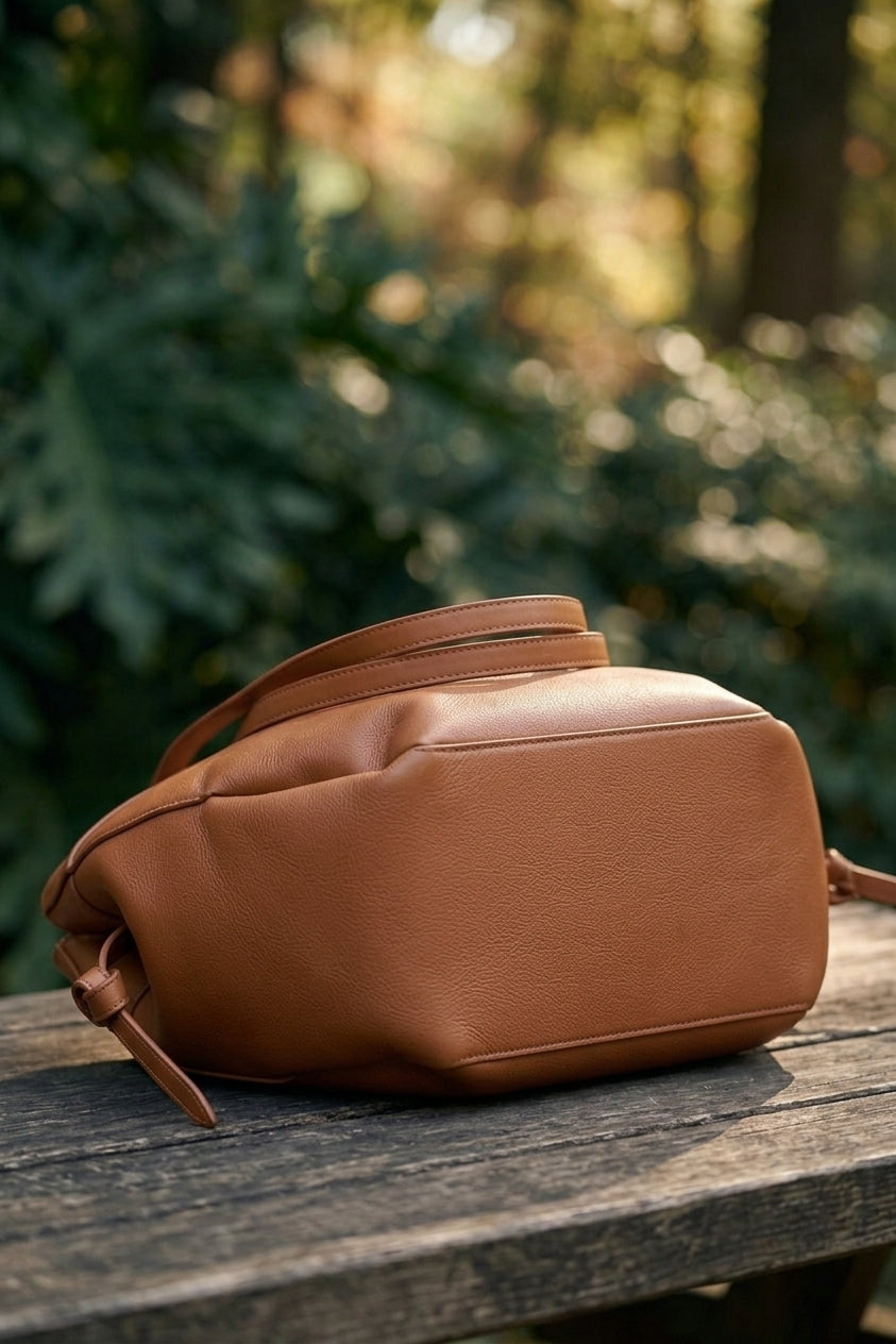 L'Élégant Cognac — Sac Cabas Maroquinerie Premium